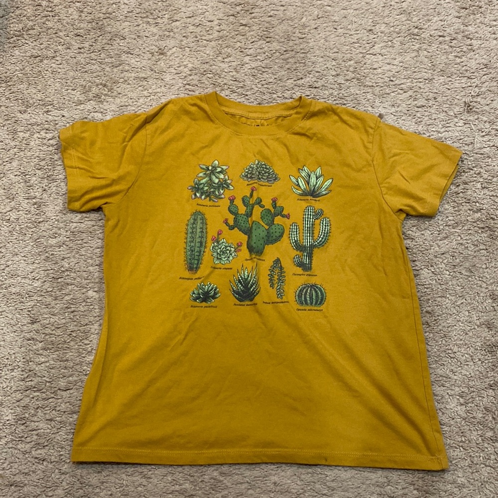 Yellow plant shirt